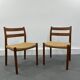 2 chaises de salle à manger danoises en teck du milieu du siècle #84 par Niels O. Møller pour JL Moller