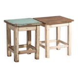 Antique low side tables (circa 1920). 2-piece set