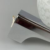 60s 70s Wall Lamp Globe Lamp Chrome & Glass German Space Age Design