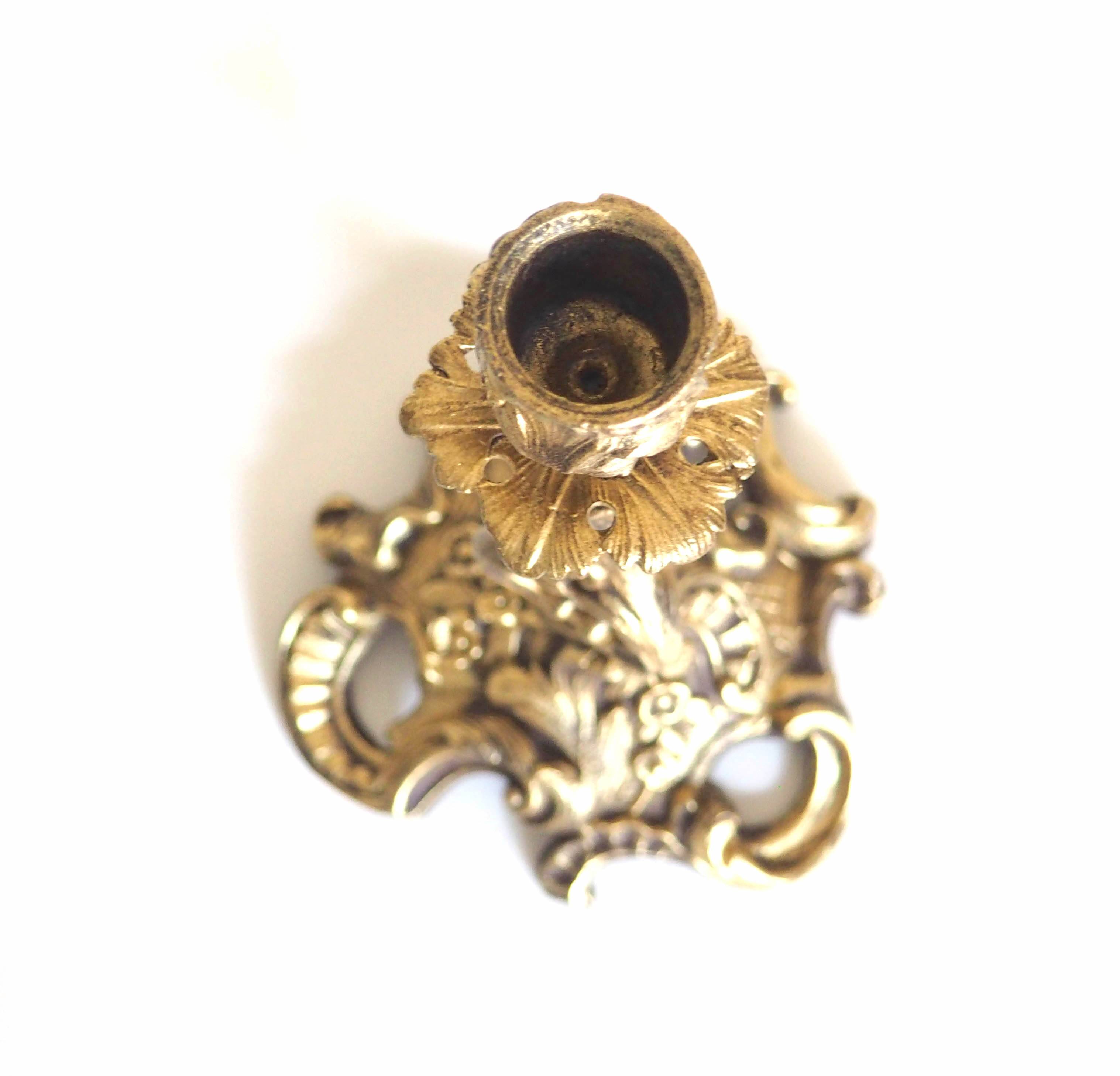 Bronze rockery candle holder