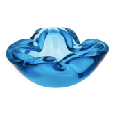 Murano Glass Vase Flavio Poli Sommerso Blue Aquamarine