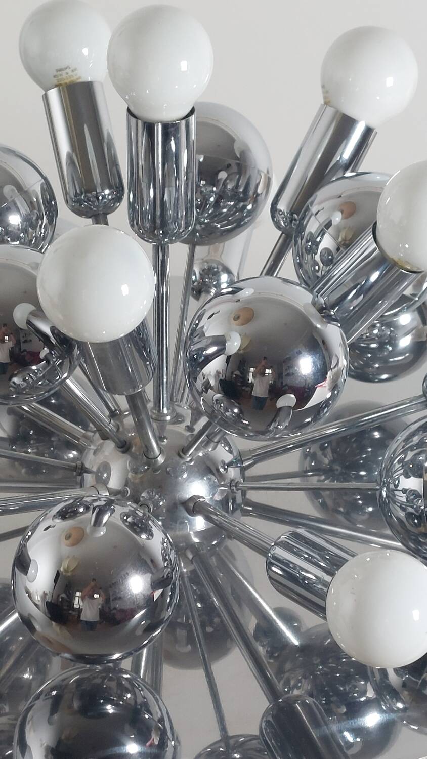 Vintage Sputnik wall/ceiling light from the space age, Cossack style.