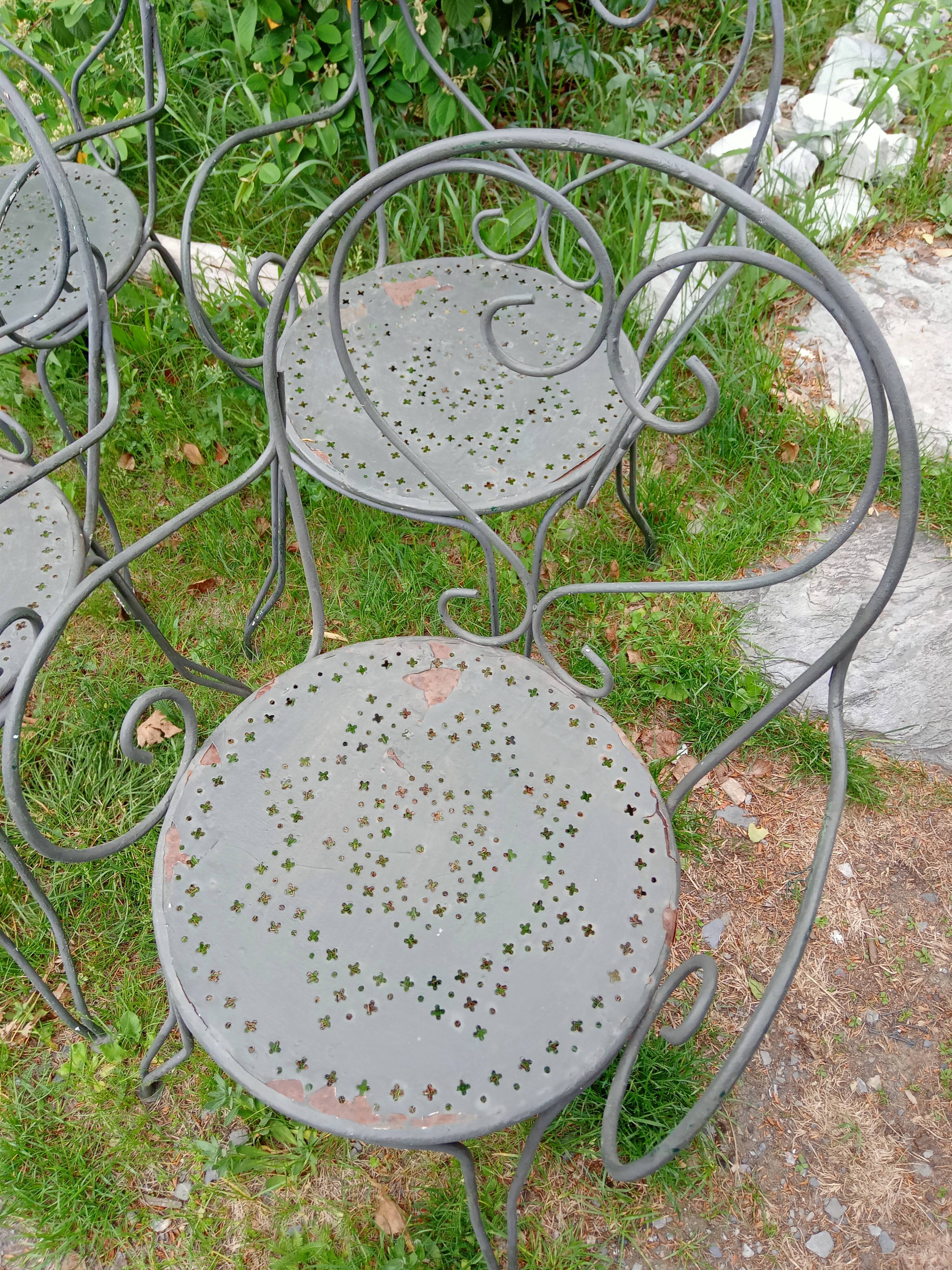 Four garden chairs