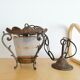 Antique Gothic ceiling lamp bronze  1920
