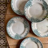 Lot de 6 assiettes plates en terre de fer (LOT 5)