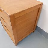 Vintage bedside cabinet or storage unit in solid wood from the 60s
