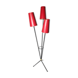 Tripod floor lamp 3 lights vintage, 50-60s