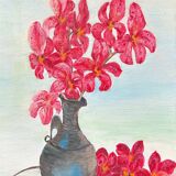 Petit tableau bouquet rose