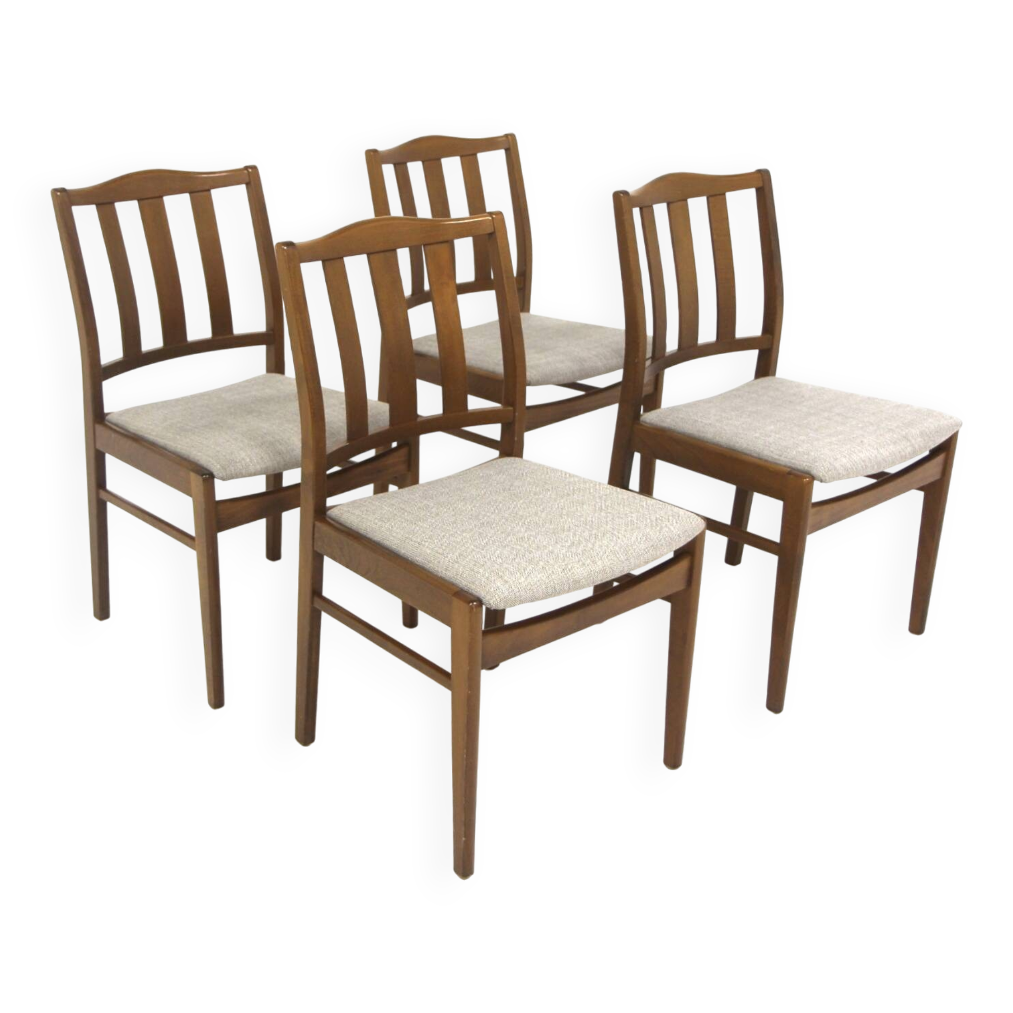 4 Scandinavian beech chairs, Sweden, 1960