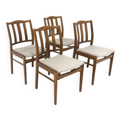 4 chaises scandinave en hêtre, Suède, 1960