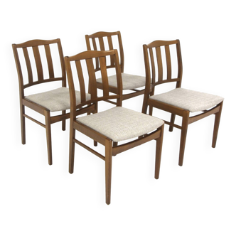 4 chaises scandinave en hêtre, Suède, 1960
