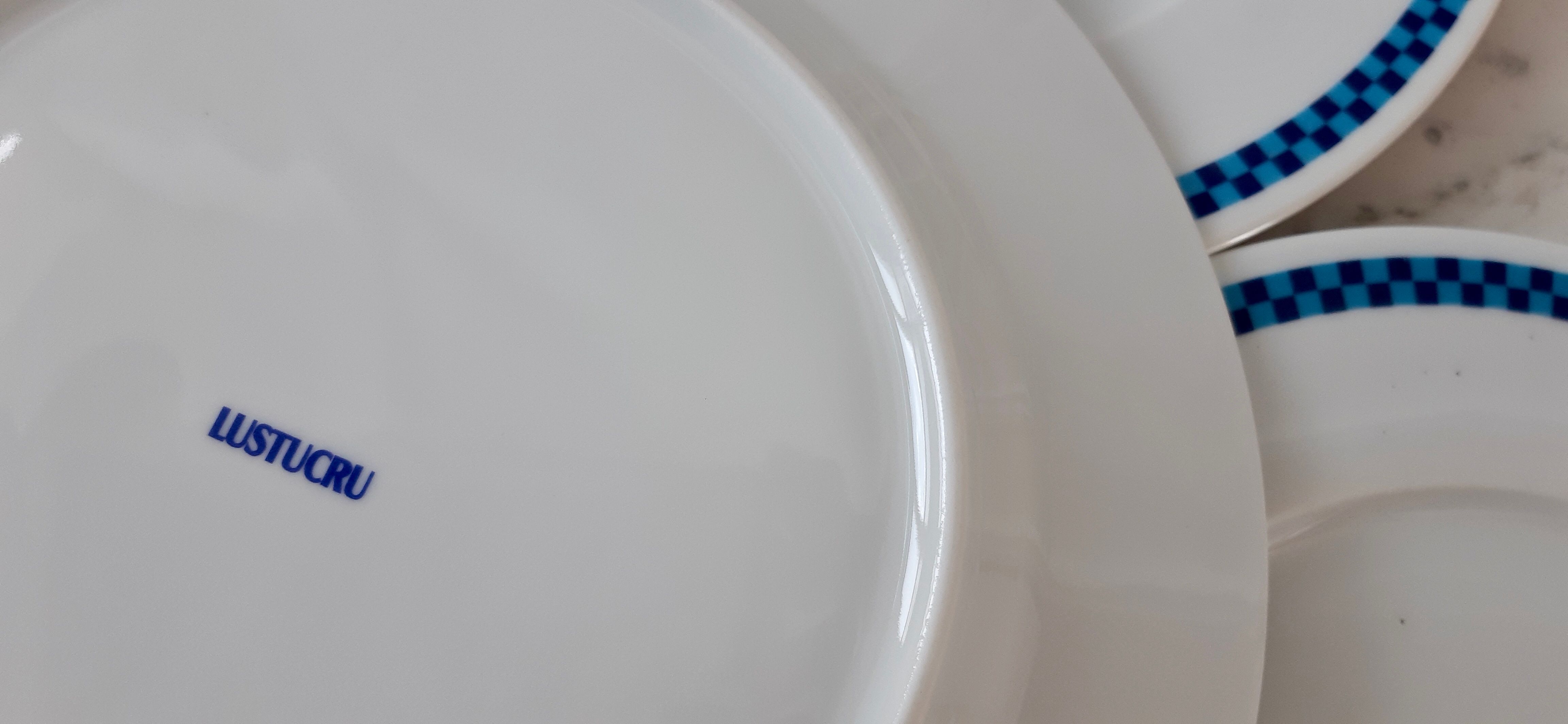 Set of 5 flat plates Lustucru vintage 1970