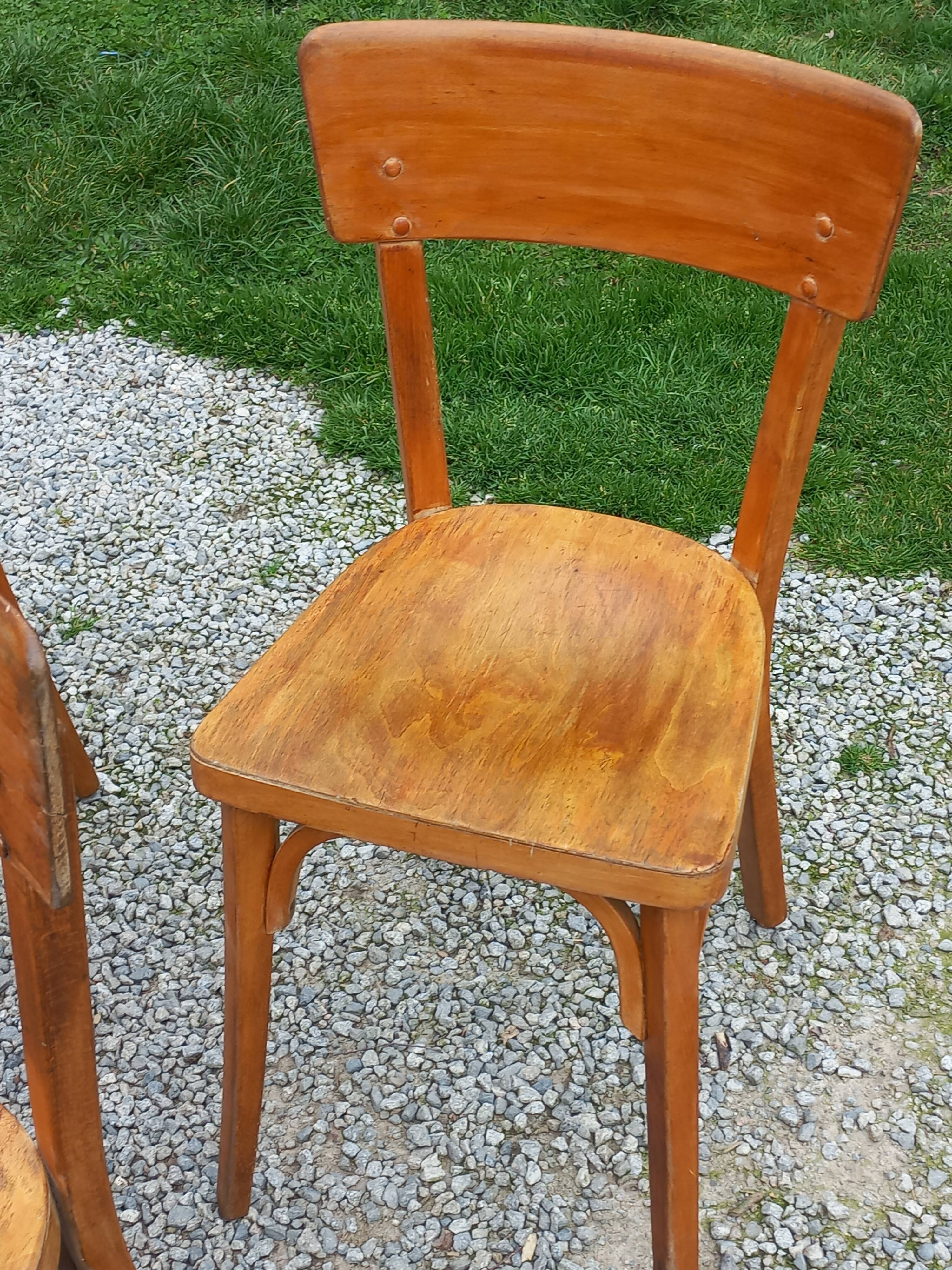 Set of 6 1950s bistro chairs