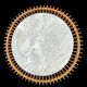 Sun coffee table in rattan and marble from the 50s