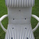 Mid-Century Riviera Chairs and Folding Table by French Maker Triconfort
