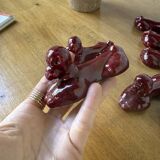 Red poodle ceramic knife holder