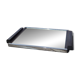 Art Deco mirror plateau in chrome metal and Macassar wood.