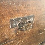 Old solid oak chest early XVIII Brutalist