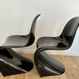Pair of Verner Panton fiberglass S chairs, series 1, 1967