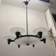 Large Art Deco Bronze Chandelier 1950’s