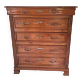 Grande commode en pitchpin 1950, format XXL