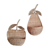 Series of plant doors in apple and pear rattan
