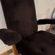 Vintage Scandinavian style reclining armchair, adjustable tilt.