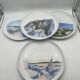 Hand painted porcelain plate with landscape decoration