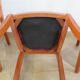 Solid cherry wood chairs and red velvet seat - Set of 4 - Louis Philippe style