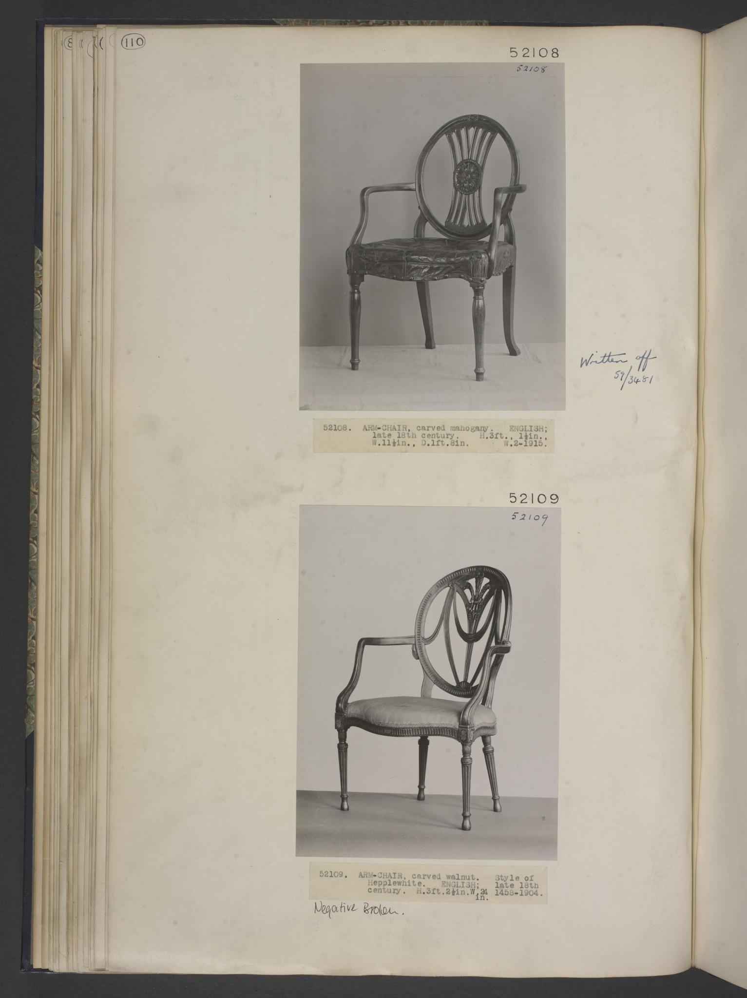 George III Mahogany armchair attributed to William and John Linnell circa 1775