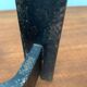 Mid-century brutalist wrought iron candlestick