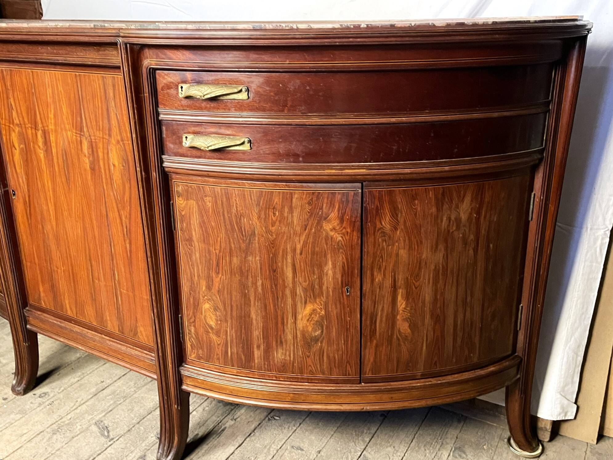 Maurice dufrene large curved sideboard exhibited at the 1911 art nouveau salon