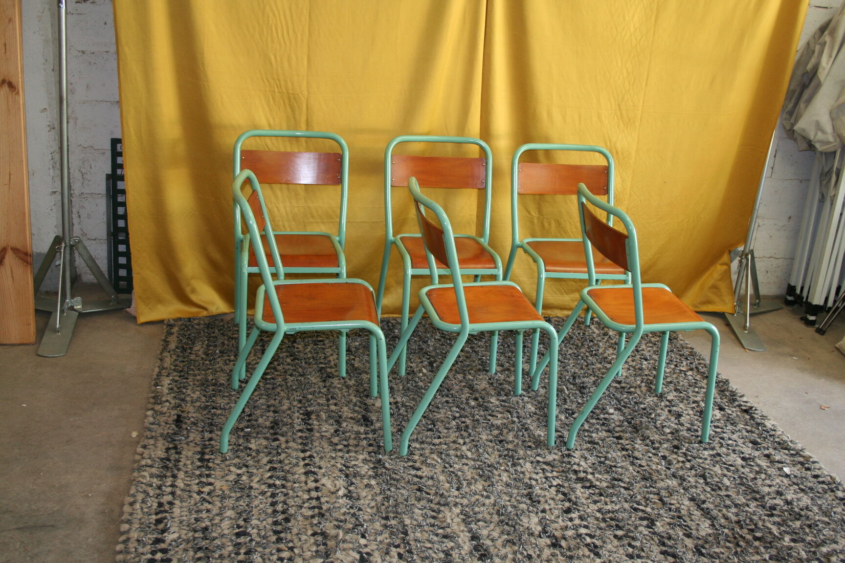 6 industrial chairs