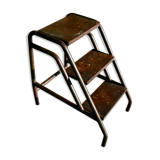 Metal ladder 3 steps industrial vintage
