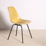 Eames Ocher Side Chair on H Base, Herman Miller 1960s
