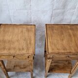 Paire de chevet en bois clair