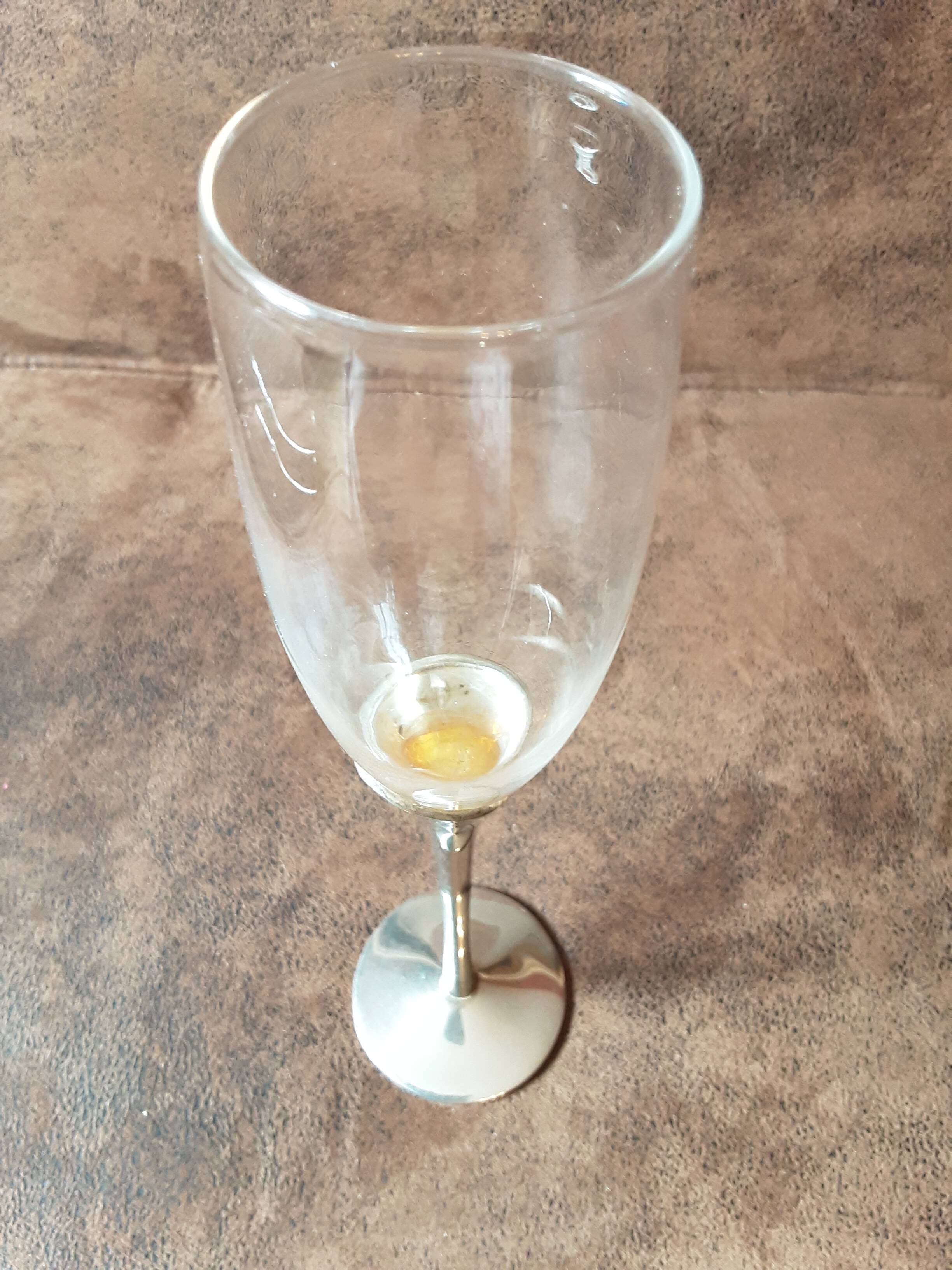Set of 2 crystal champagne flutes