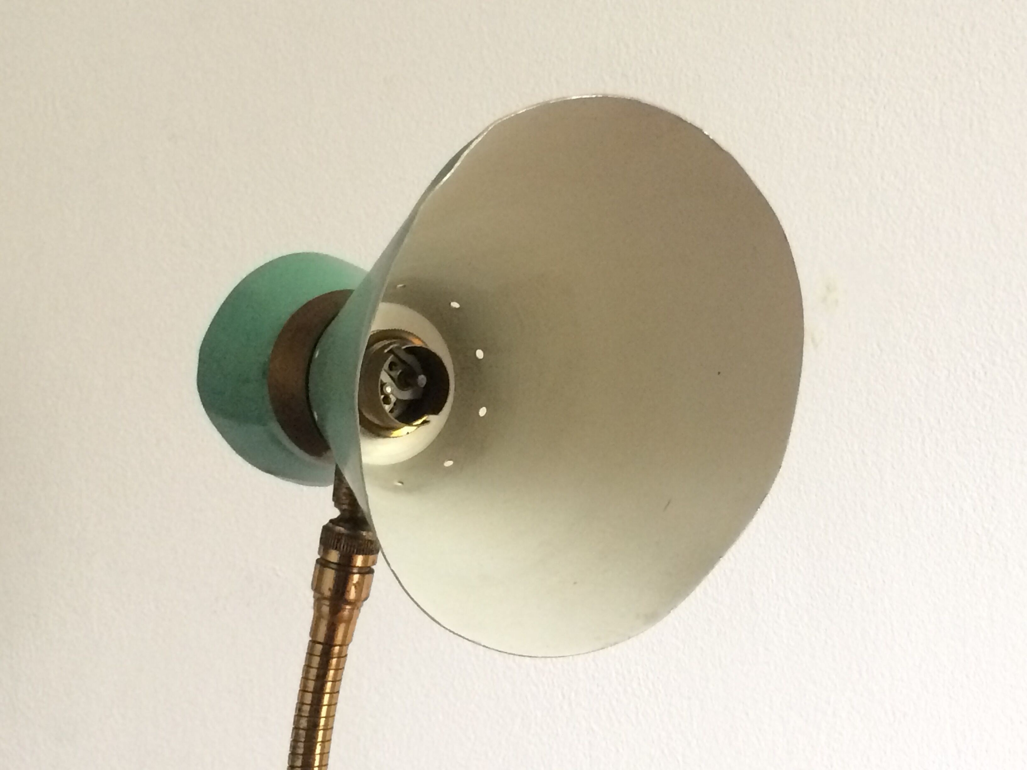 Green Diabolo casserole lamp 1950
