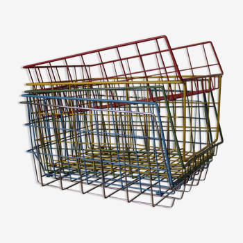 Set de 5 paniers de rangement métalliques