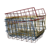 Set of 5 metal storage baskets