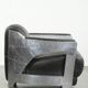 Cow leather aviator design armchair finished with aluminium and rivets