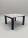 Square coffee table in granite and black metal – Minimalist / Brutalist Design