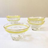 Set of 5 glass dessert cups