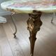 Vintage coffee table in polychrome marble – Louis XV style – Restored