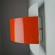 Curved Wall Lamps In Red And White By Peter Celsing For Falkenbergs Belysning, Sweden 1960S