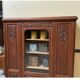 Antique Art Nouveau walnut bookcase