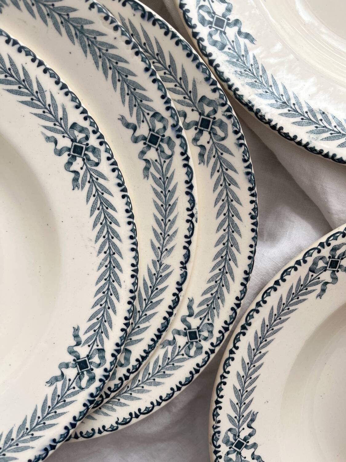 10 deep iron earthenware plates “Chinon” Choisy le Roi