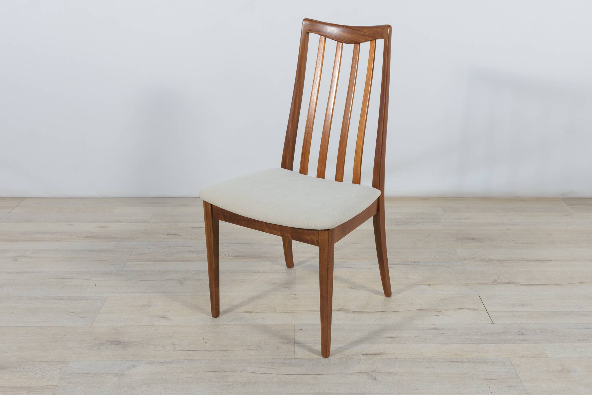Mid-century teak and fabric dining chairs by Leslie Dandy for G-Plan, 1960s, set of 8