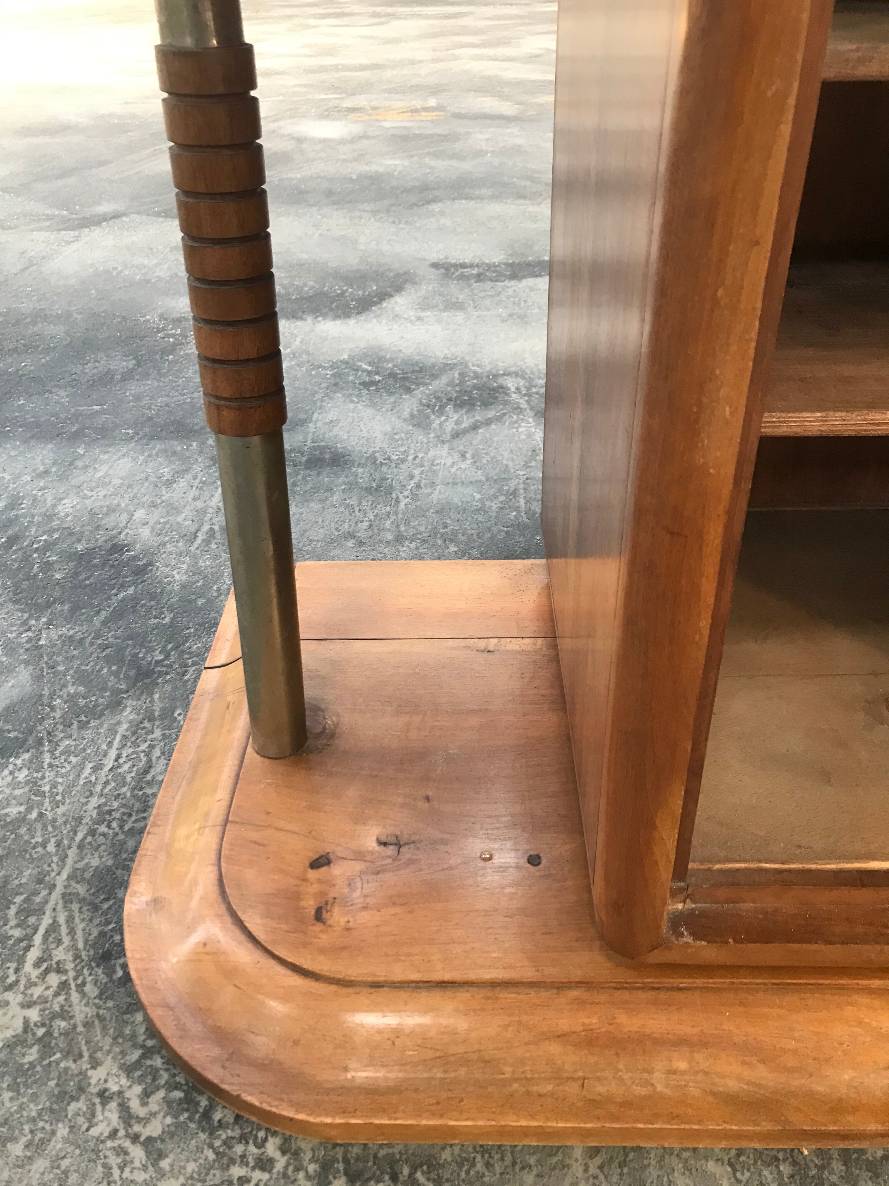 Console Art Deco walnut