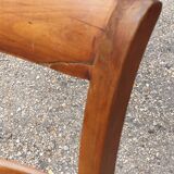 Rustic straw armchair